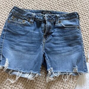 True Religion Blue Jean Shorts